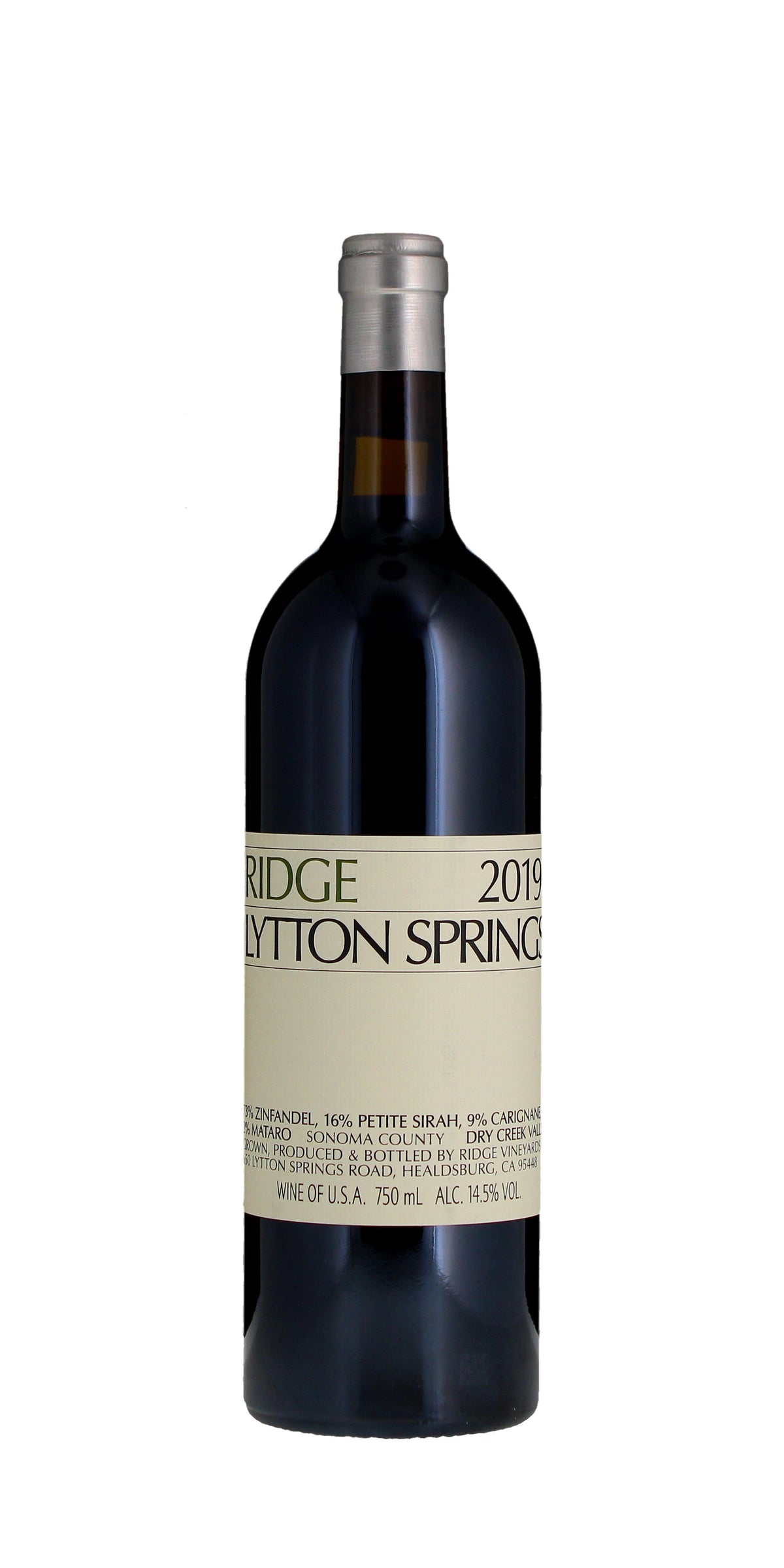Ridge Vineyards, Lytton Springs, Dry Creek Valley, 2021