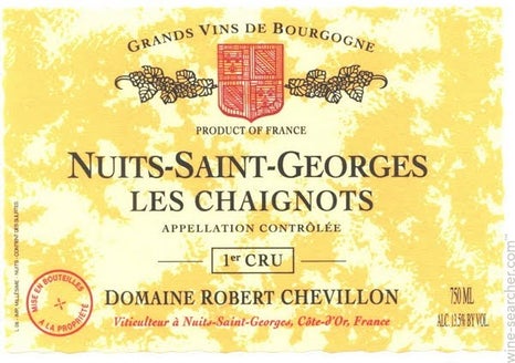 Domaine Robert Chevillon Nuits St Georges Les Chaignots Premier Cru, Burgundy, 2010 12 x 75cl IN-BOND