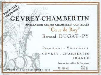 Domaine Dugat-Py Gevrey-Chambertin Cuvee Coeur de Roy Tres Vieilles Vignes, Cote de Nuits, 2019 6x75cl IN-BOND