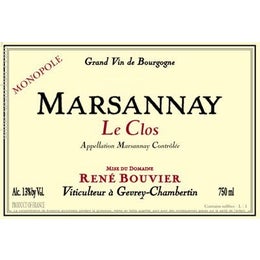 Rene Bouvier Marsannay Le Clos Monopole, Cote de Nuits, France 2022 6x75cl PRE-ARRIVAL