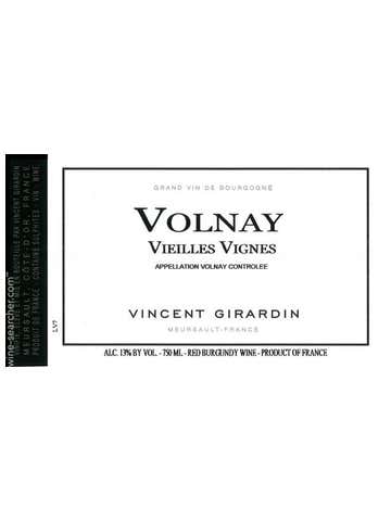 Vincent Girardin Volnay Les Vieilles Vignes, Cote de Beaune, 2022 12x75cl IN-BOND