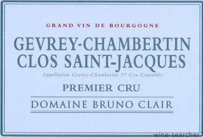 Domaine Bruno Clair Clos-Saint-Jacques, Gevrey-Chambertin Premier Cru, 2011 12 x 75cl IN-BOND