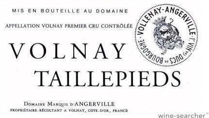Domaine Marquis d'Angerville Taille Pieds, Volnay Premier Cru, France 2016 6x75cl IN-BOND