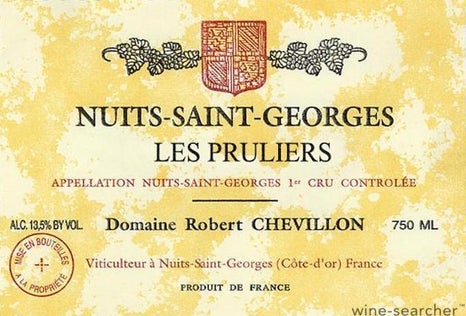 Domaine Robert Chevillon Les Pruliers, Nuits-Saint-Georges Premier Cru, France 2014 12x75cl IN-BOND