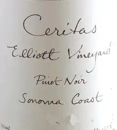 Ceritas Elliott Vineyard Pinot Noir, Sonoma Coast, USA 2021 6x75cl IN-BOND