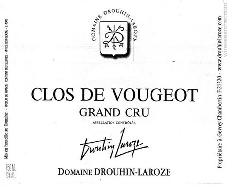 Domaine Drouhin-Laroze Clos de Vougeot Grand Cru, Cote de Nuits, France 2015 12 x 75cl IN-BOND