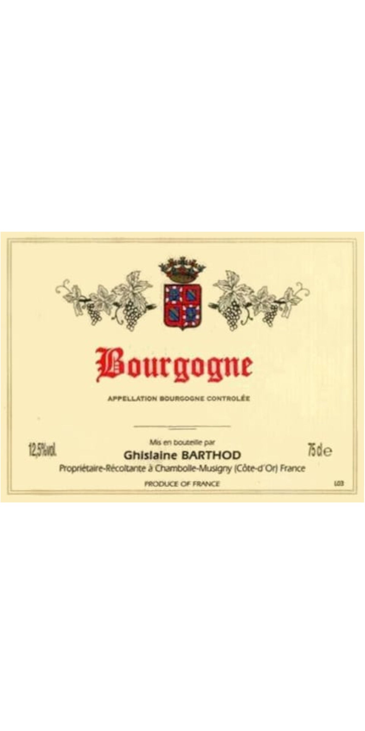 Ghislaine Barthod, Bourgogne Rouge, Burgundy, France 2015 6x75cl IN-BOND