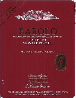 Falletto di Bruno Giacosa 'Falletto Riserva - Falleto Vigna Le Rocche' Barolo DOCG, Italy 2011 6 x 75cl IN-BOND