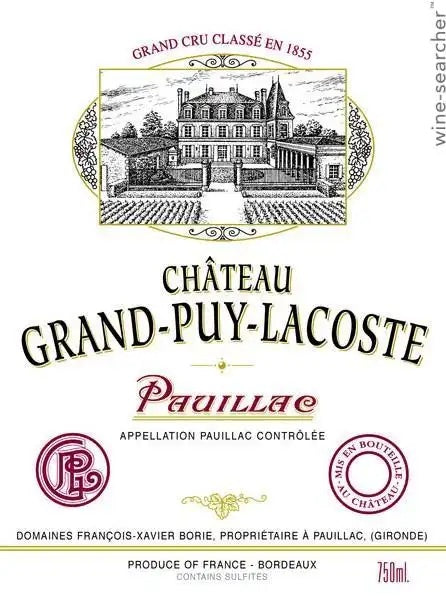 Chateau Grand-Puy-Lacoste, Pauillac, 2009 12x75cl IN-BOND