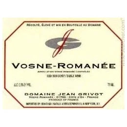 Domaine Jean Grivot Vosne-Romanee, Cote de Nuits, France 2015 6 x 75cl IN-BOND