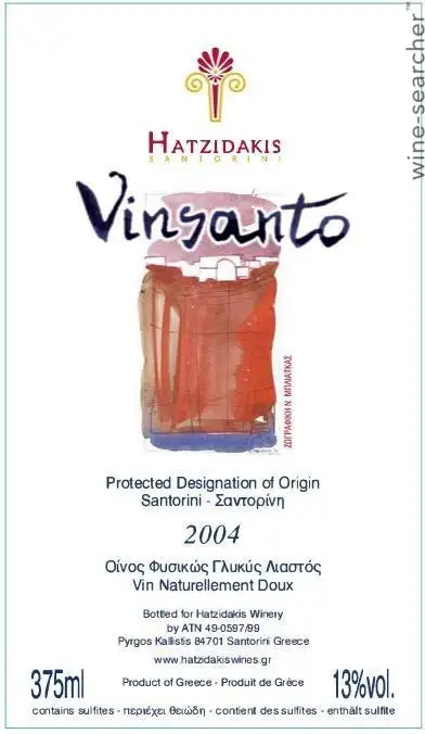 Hatzidakis Vinsanto, Santorini, 2004 375ml