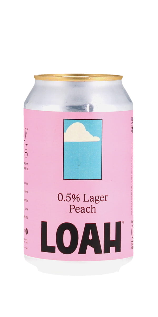 Loah Peach Lager 0.5% 330ml Can