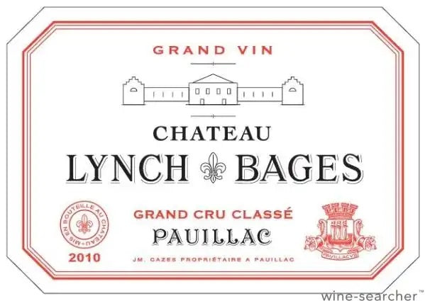 Chateau Lynch-Bages, Pauillac 2010 12x75cl IN-BOND