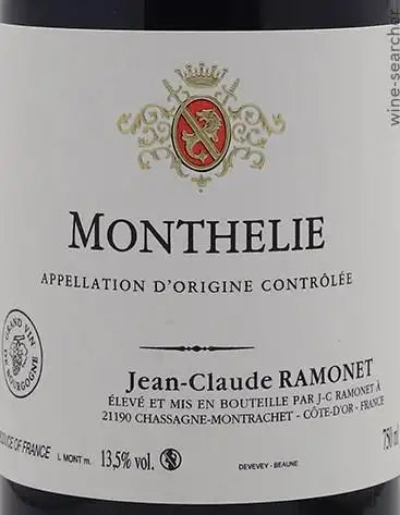 Domaine Ramonet Monthelie, Cote de Beaune, France 2020