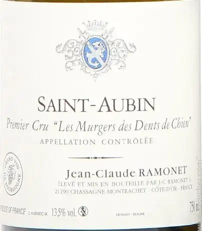 Wine bottle label for Saint-Aubin Murgers de Dents from Jean-Claude Ramonet
