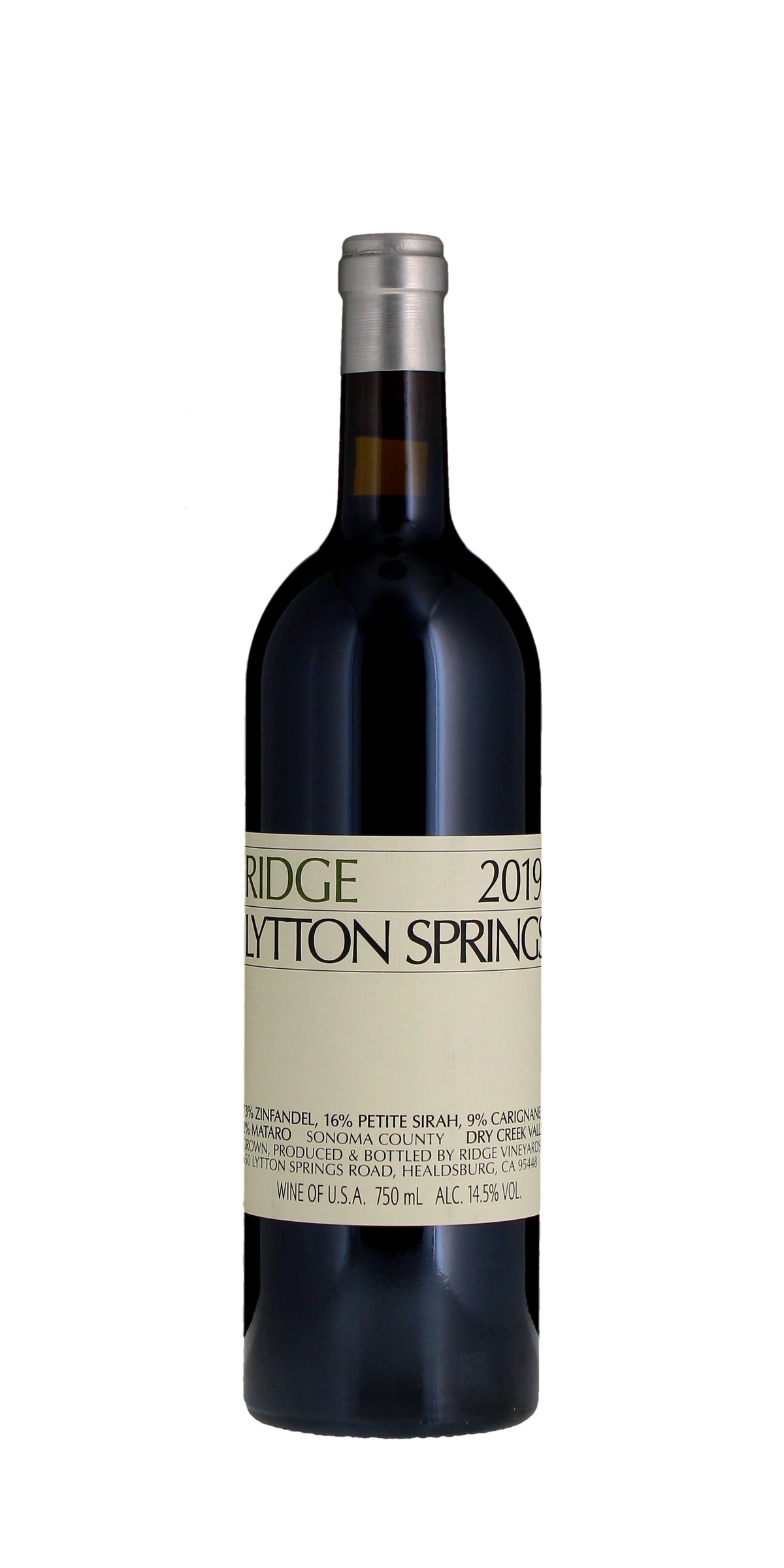 Ridge Vineyards, Lytton Springs, Dry Creek Valley, 2022