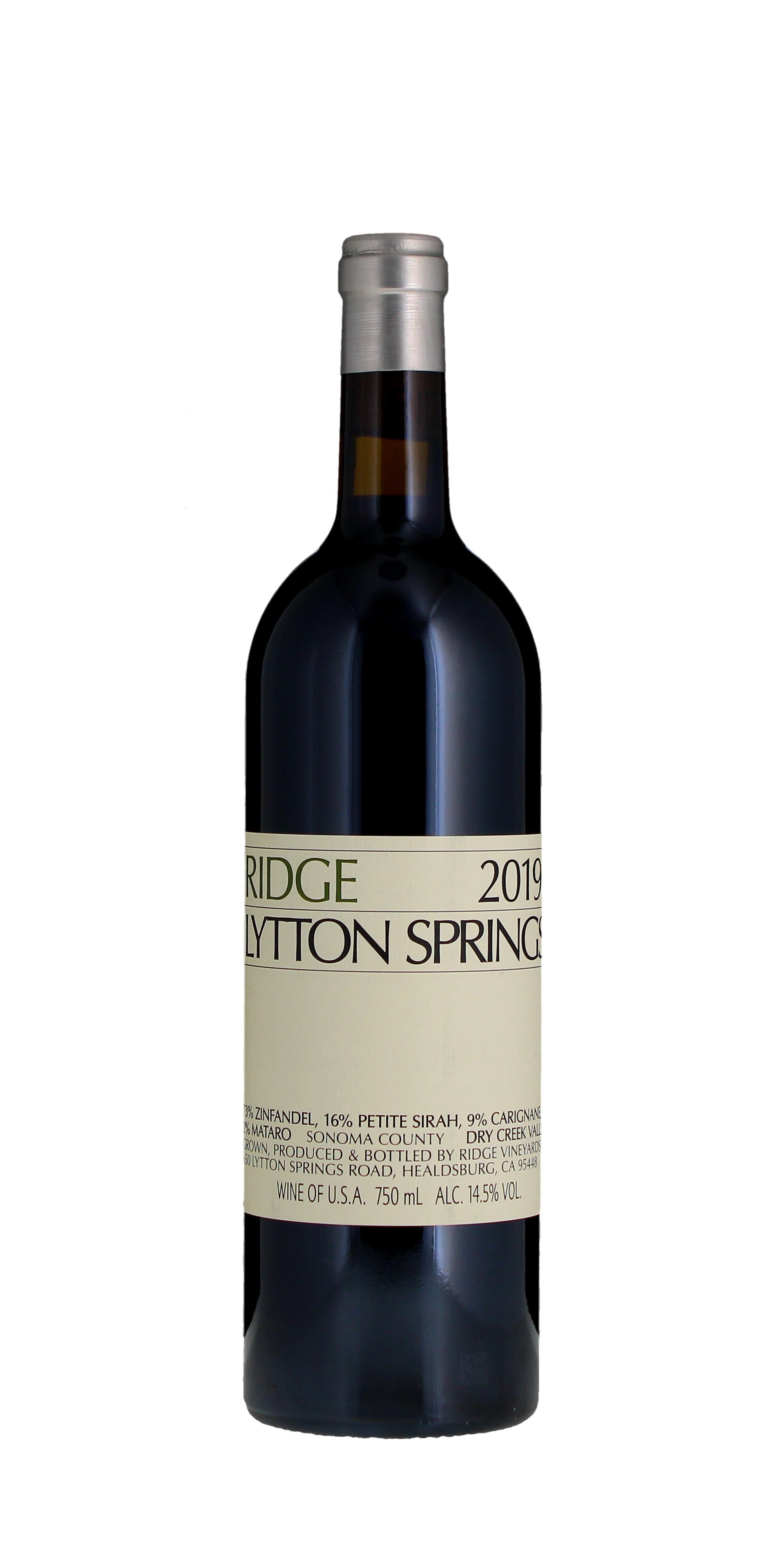 Ridge Vineyards, Lytton Springs, Dry Creek Valley, 2023