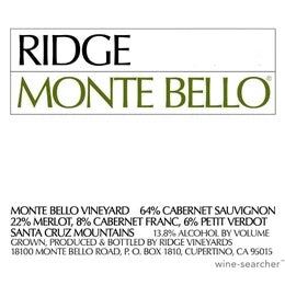 Ridge Vineyards, Monte Bello, Santa Cruz Mountains, 2022