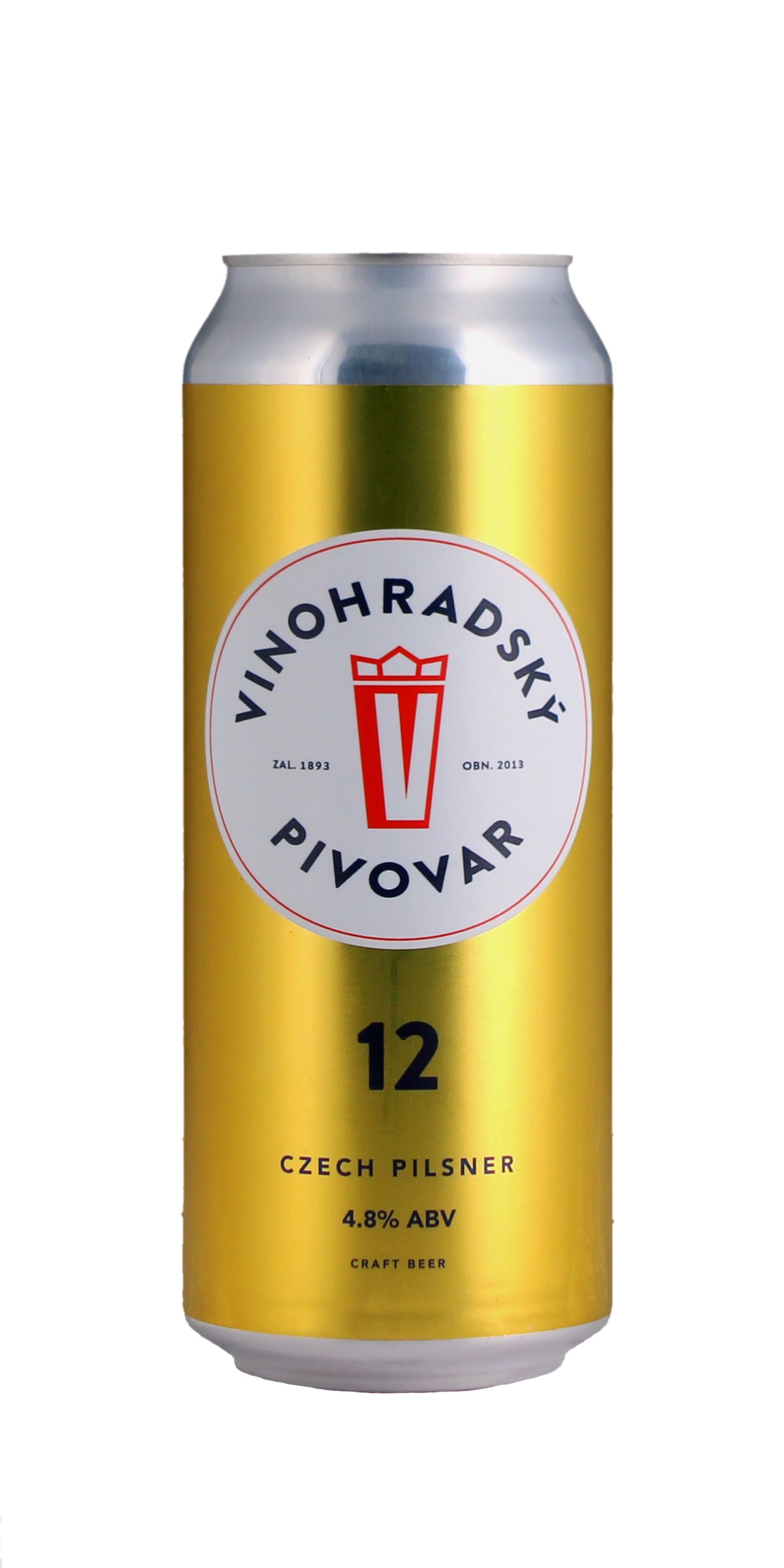 Vinohradsky Pivovar 12 Czech Pilsner 4.8% 500ml Can