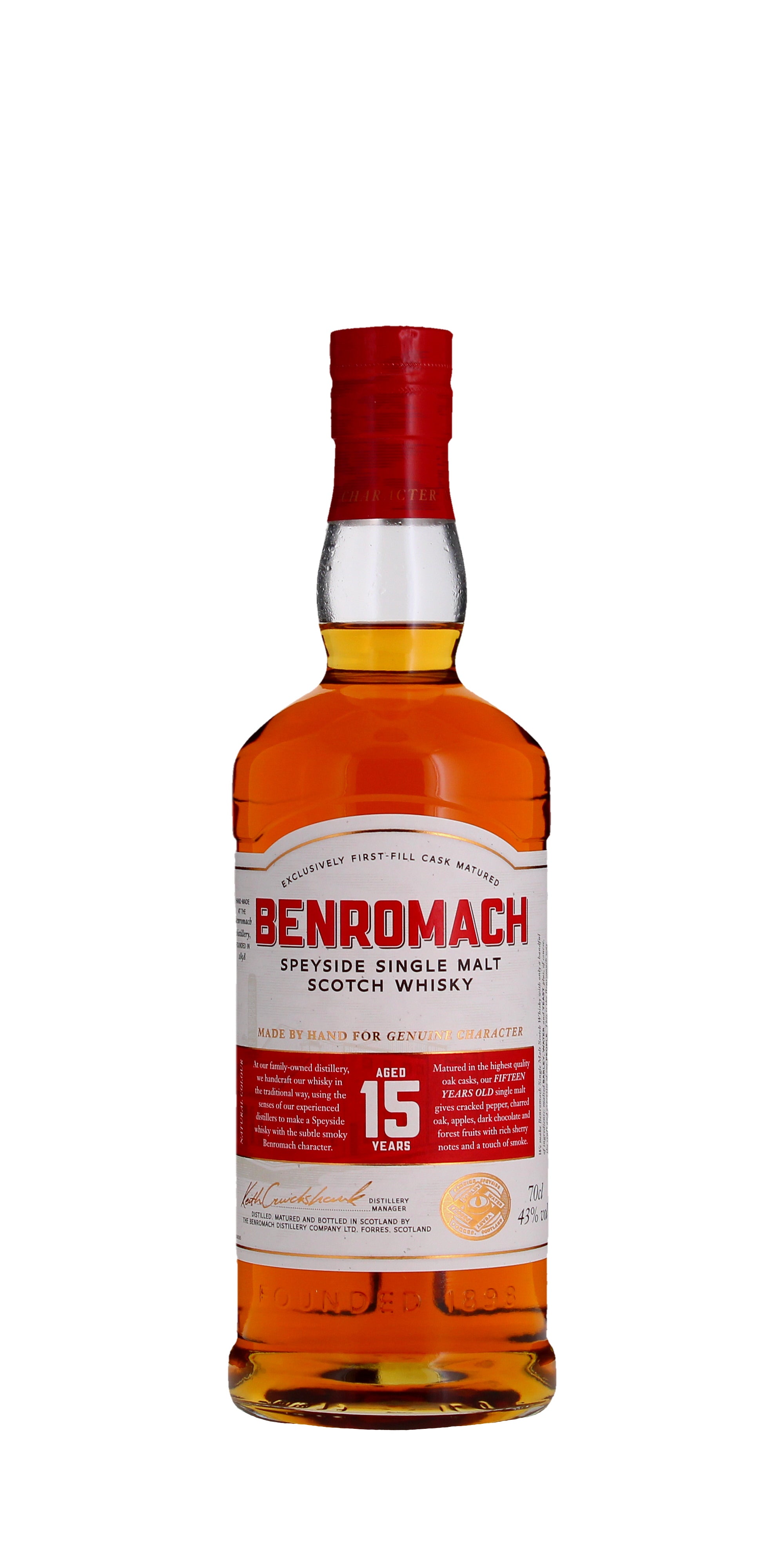Benromach 15yr Single Malt Whisky, Speyside, 70cl