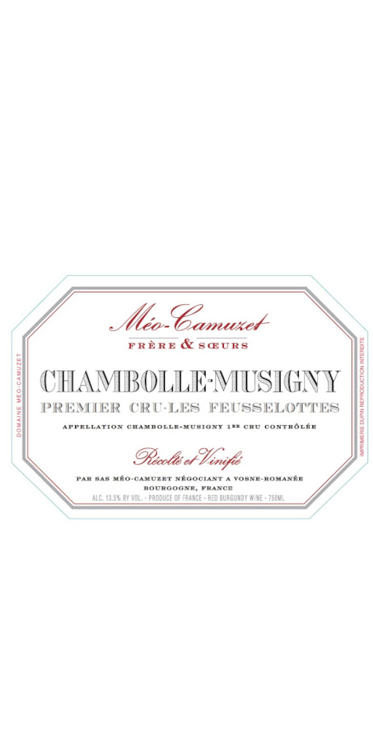 Meo-Camuzet Les Feusselottes, Chambolle-Musigny Premier Cru, 2010