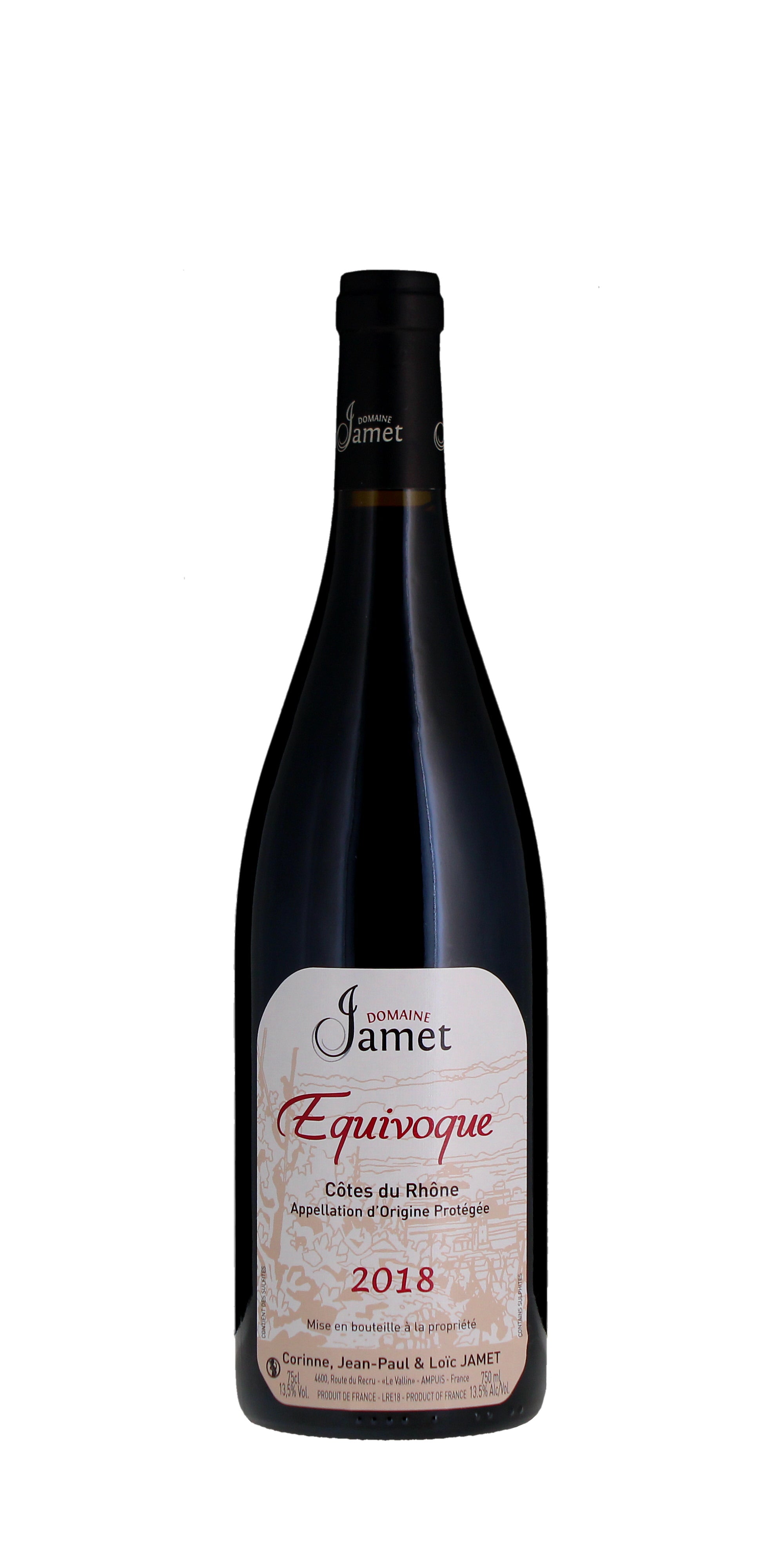 Domaine Jamet, Côtes du Rhone Rouge Equivoque, Rhone Valley 2018, 75cl