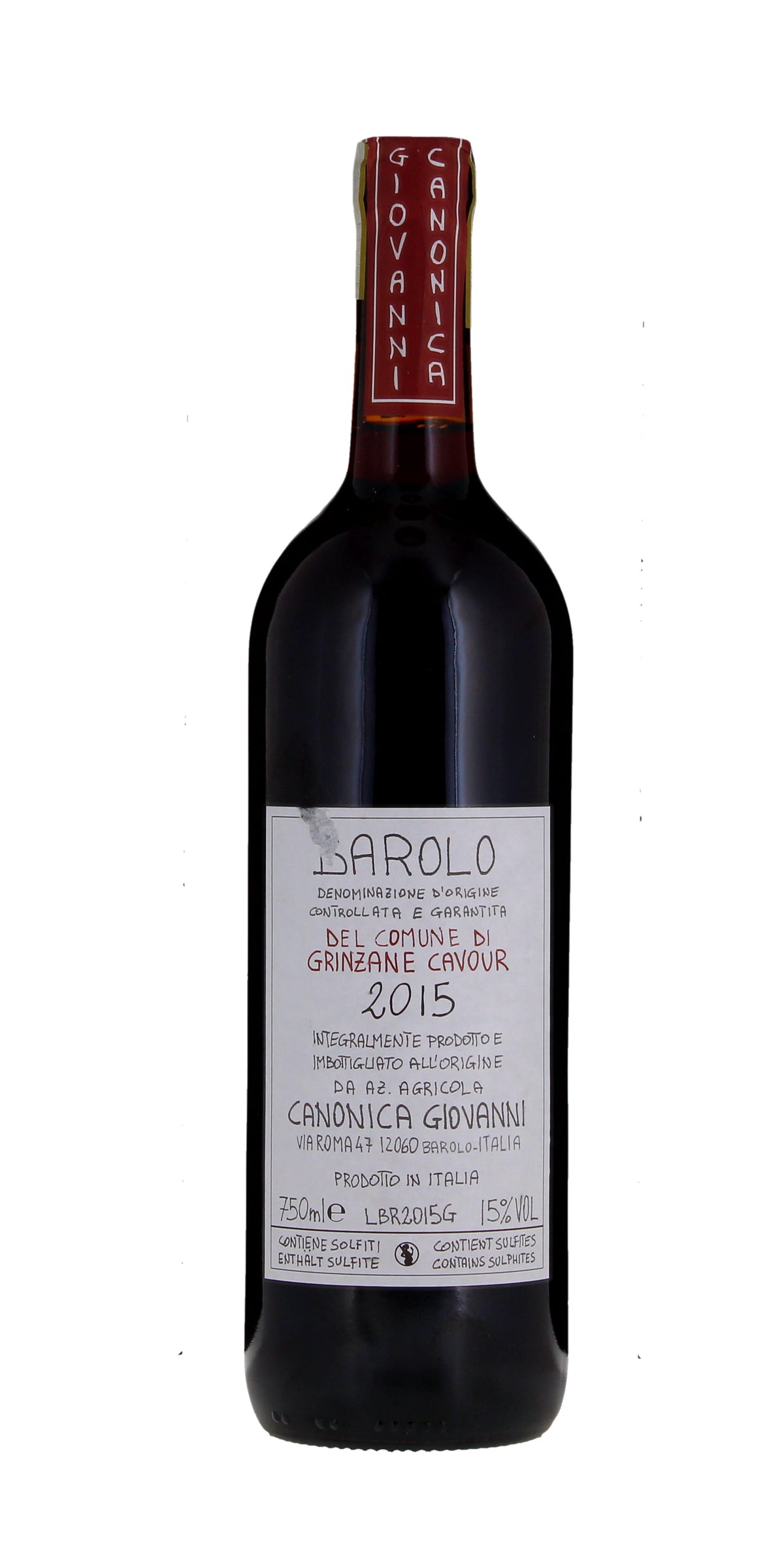 Giovanni Canonica 'Del Comune di Grinzane Cavour', Barolo DOCG, Piedmont 2015, 75cl