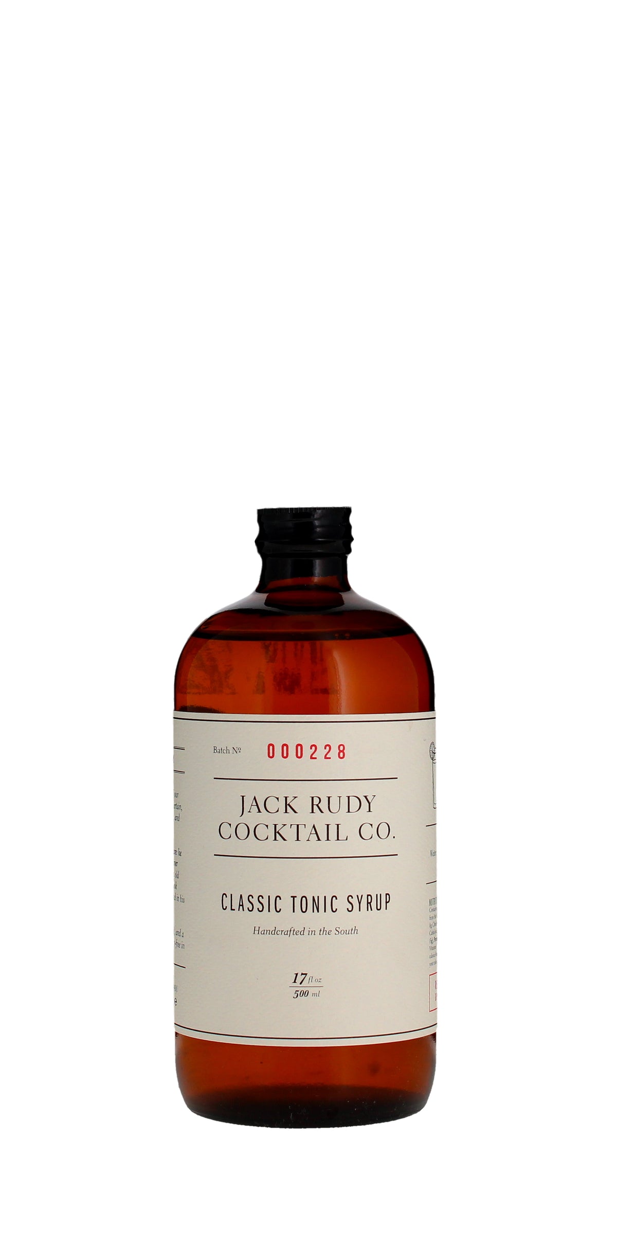 Jack Rudy Classic Tonic Syrup 500ml