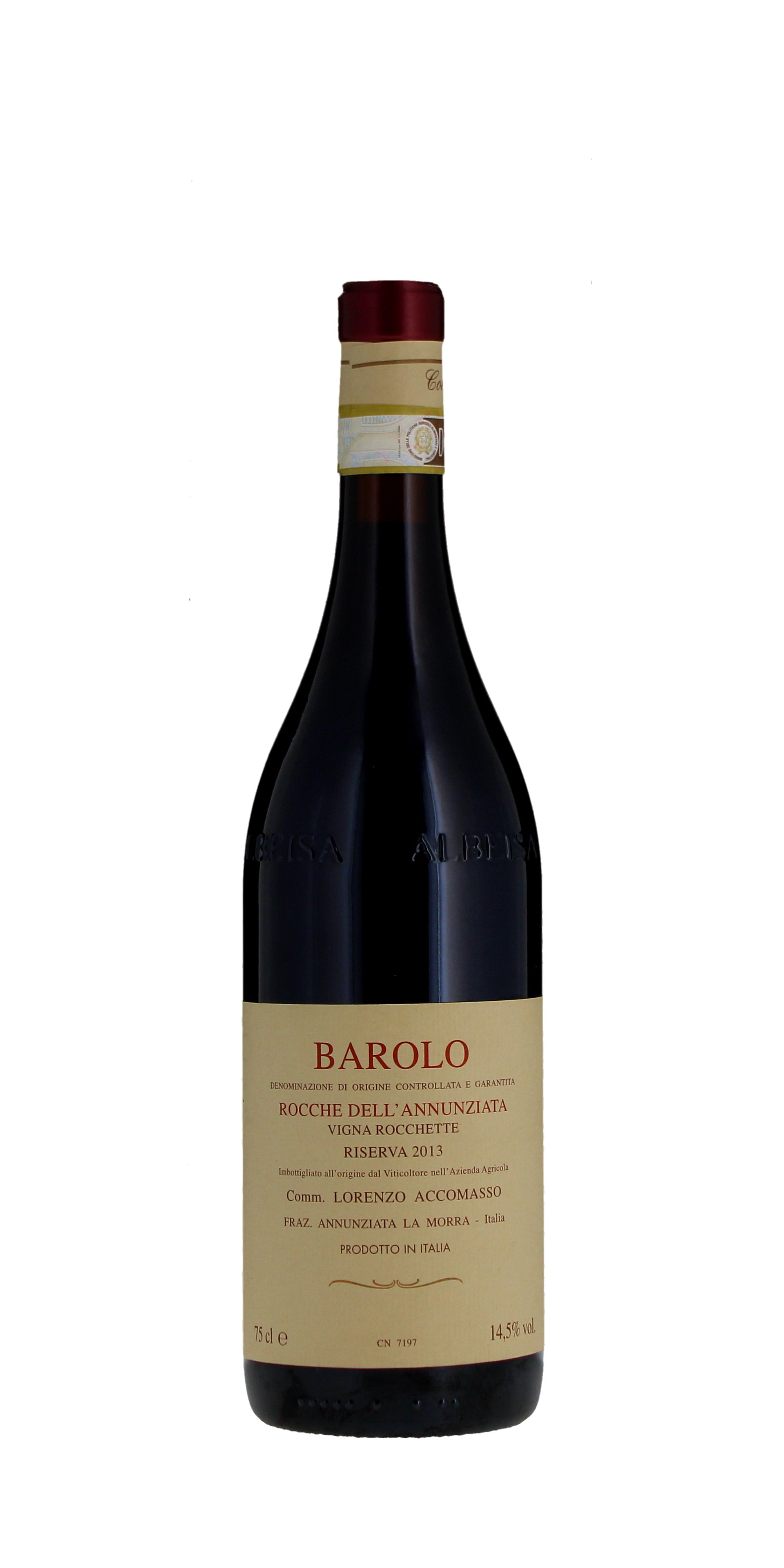 Cavalier Lorenzo Accomasso, Rocche dell'Annunziata, Vigna Rocchette, Barolo DOCG, 2013