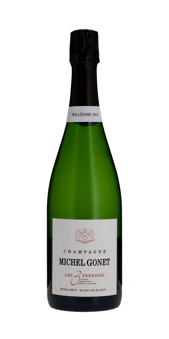 Michel Gonet 'Les 3 Terroirs' Blanc de Blancs Grand Cru Extra Brut Millesime, Champagne, France 2018