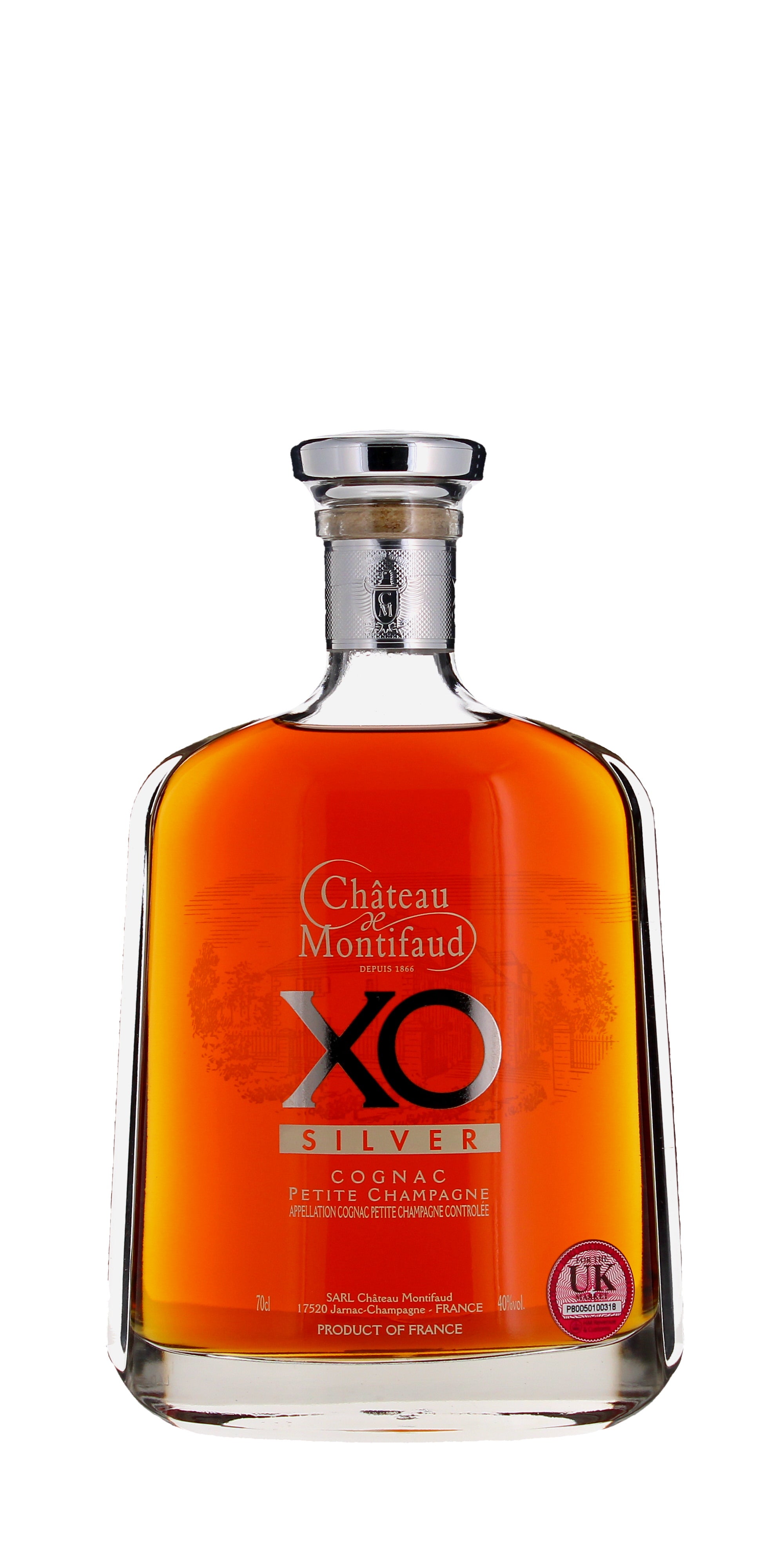 Montifaud Brandy XO Silver Decanter