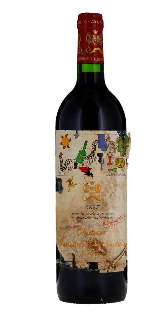 Chateau Mouton Rothschild, Pauillac, Bordeaux, 1997 (Damaged Label, Perfect fill)