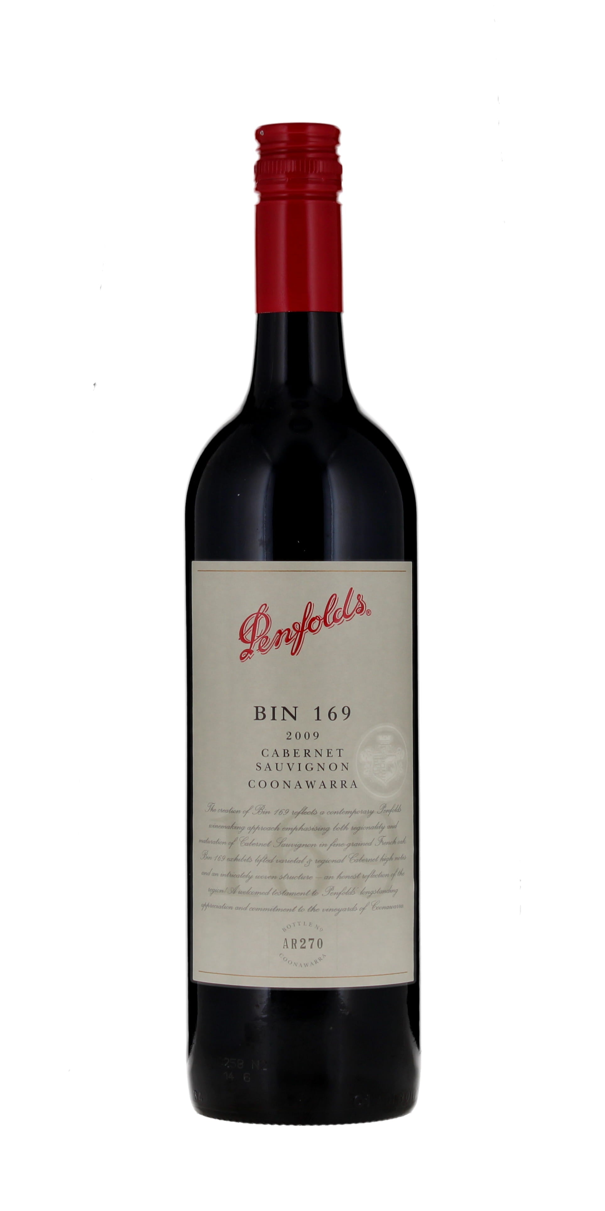 Penfolds Bin 169 Cabernet Sauvignon, Coonawarra, 2009