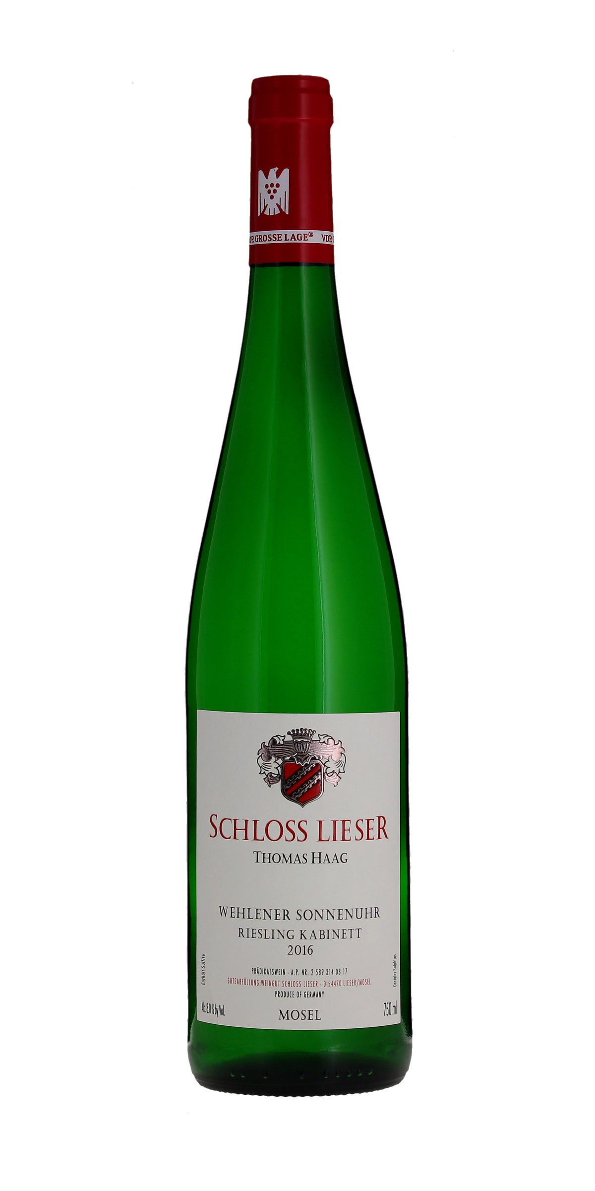 Schloss Lieser, Wehlener Sonnenuhr, Riesling Kabinett, 2016