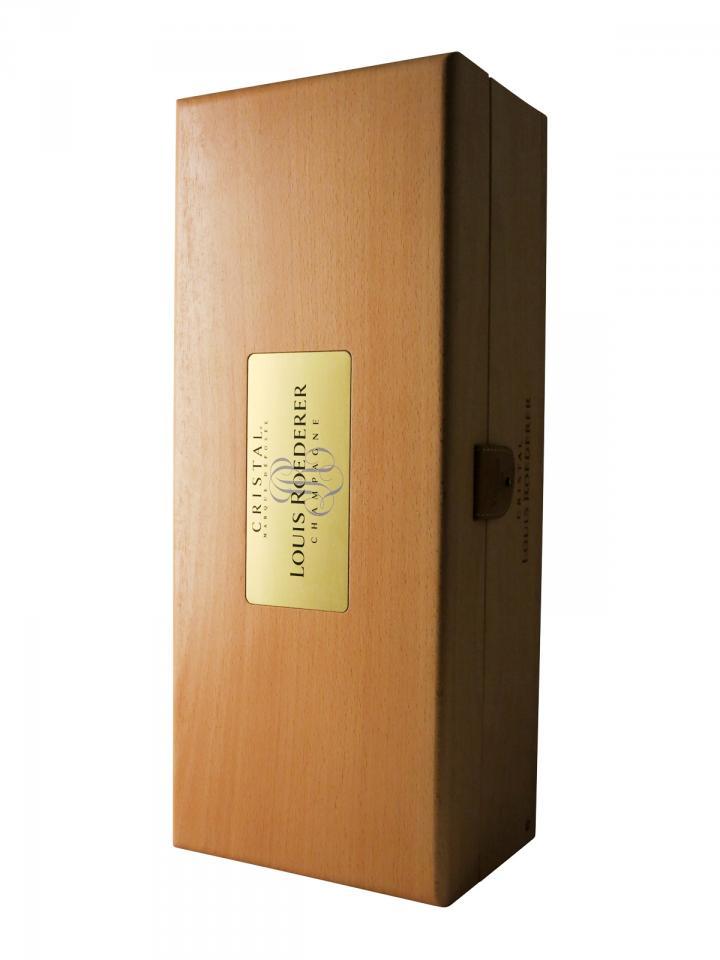 Louis Roederer Cristal Brut Millesime Magnum in Oak wooden box gift box, Champagne, France 2002